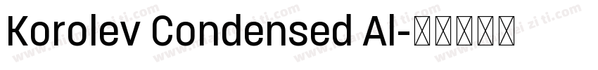 Korolev Condensed Al字体转换